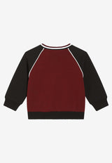 Dolce & Gabbana Kids Baby Boys DG Laurel Colorblocked Sweatshirt Burgundy L1JWNI G7PUT S9000