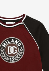 Dolce & Gabbana Kids Baby Boys DG Laurel Colorblocked Sweatshirt Burgundy L1JWNI G7PUT S9000