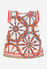Dolce & Gabbana Kids Baby Girls Carretto Print Dress Multicolor L23DW2 FI5O4 HA6CK