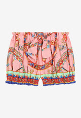 Dolce & Gabbana Kids Baby Girls Carretto Print Shorts Multicolor L23Q30 FI5O1 HF6CK