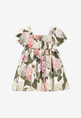 Dolce & Gabbana Kids Baby Girls Hydrangea Print Dress Multicolor L24DF4 HS5UG HA5XG