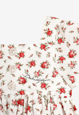 Dolce & Gabbana Kids Baby Girls Small Rose Print Dress Multicolor L24DG6 HS5UB HA5XJ