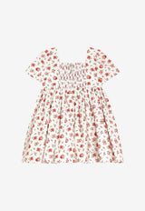 Dolce & Gabbana Kids Baby Girls Small Rose Print Dress Multicolor L24DG6 HS5UB HA5XJ