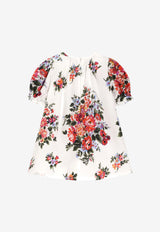 Dolce & Gabbana Kids Baby Girls Flower Bouquet Print Dress Multicolor L24DQ3 HS5UY HA5ZO