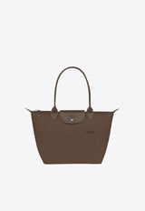 Longchamp Medium Le Pliage Canvas Tote Bag Brown L2605919/Q_LONG-813