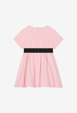 Dolce & Gabbana Kids Baby Girls Logo Dress with Bloomers L2JD6E G7M4U F0662 Pink