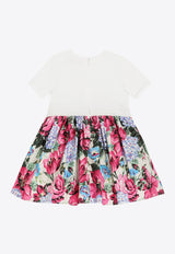 Dolce & Gabbana Kids Baby Girls Floral Poplin Dress Multicolor L2JD9R G7O9N S9000
