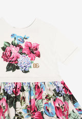 Dolce & Gabbana Kids Baby Girls Floral Poplin Dress Multicolor L2JD9R G7O9N S9000
