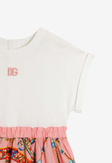 Dolce & Gabbana Kids Baby Girls Carretto Print Dress with Bloomers Multicolor L2JDAU G7P5S S9000
