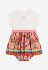Dolce & Gabbana Kids Baby Girls Carretto Print Dress with Bloomers Multicolor L2JDAU G7P5S S9000