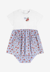 Dolce & Gabbana Kids Baby Girls DG Logo Floral Print Dress Multicolor L2JDB7 G7PVN S9000
