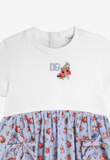 Dolce & Gabbana Kids Baby Girls DG Logo Floral Print Dress Multicolor L2JDB7 G7PVN S9000