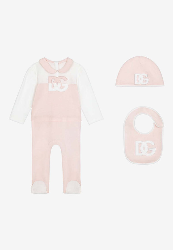 Dolce & Gabbana Kids Babies Three-Piece Logo-Embroidered Gift Set L2JO2E G7L5L S9000