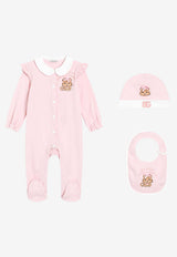 Dolce & Gabbana Kids Baby Girls Interlock Printed Gift Set - Set of 3 Pink L2JO4T G7PNO S9000