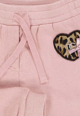 Dolce & Gabbana Kids Baby Girls Leopard Print Heart Track Pants Pink L2JPI1 G7PSG F2528