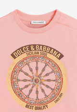 Dolce & Gabbana Kids Baby Girls Printed Jersey T-shirt Pink L2JTIT G7P5V F3429