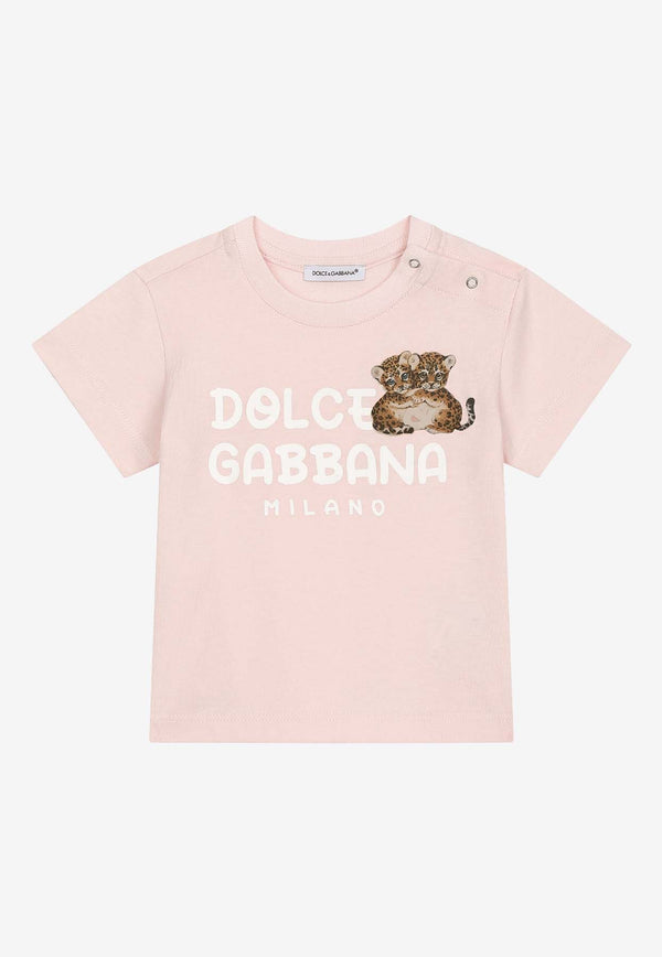 Dolce & Gabbana Kids Baby Girls Logo-Printed T-shirt L2JTIT G7MKA F3721