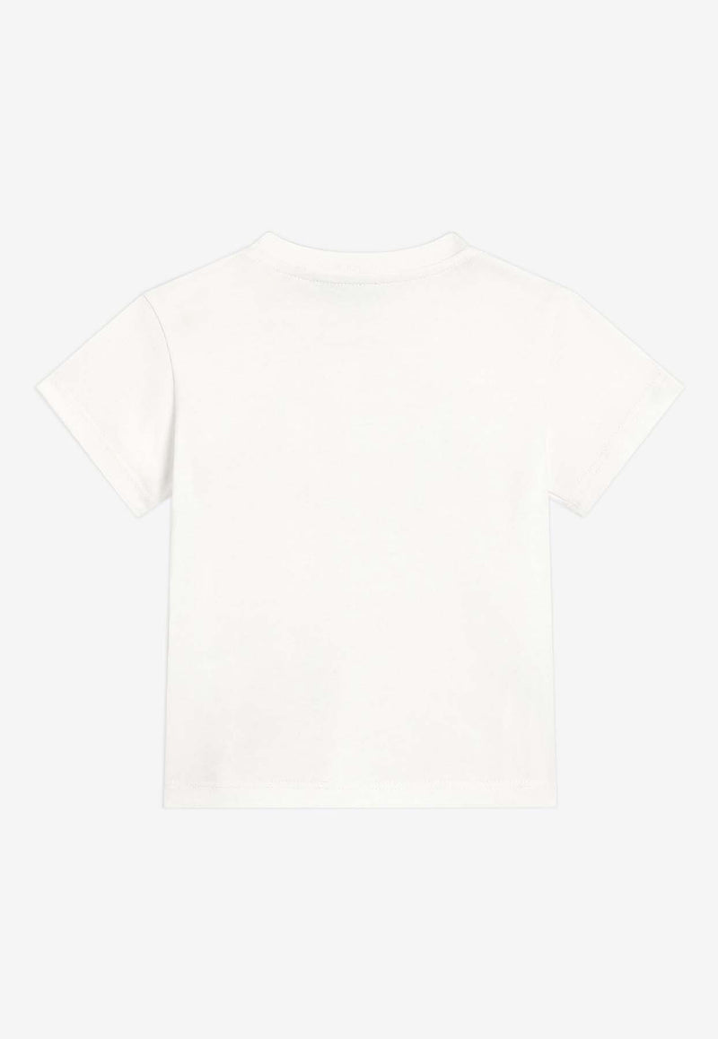 Dolce & Gabbana Kids Baby Girls DG Logo T-shirt White L2JTIT G7N9A W0111