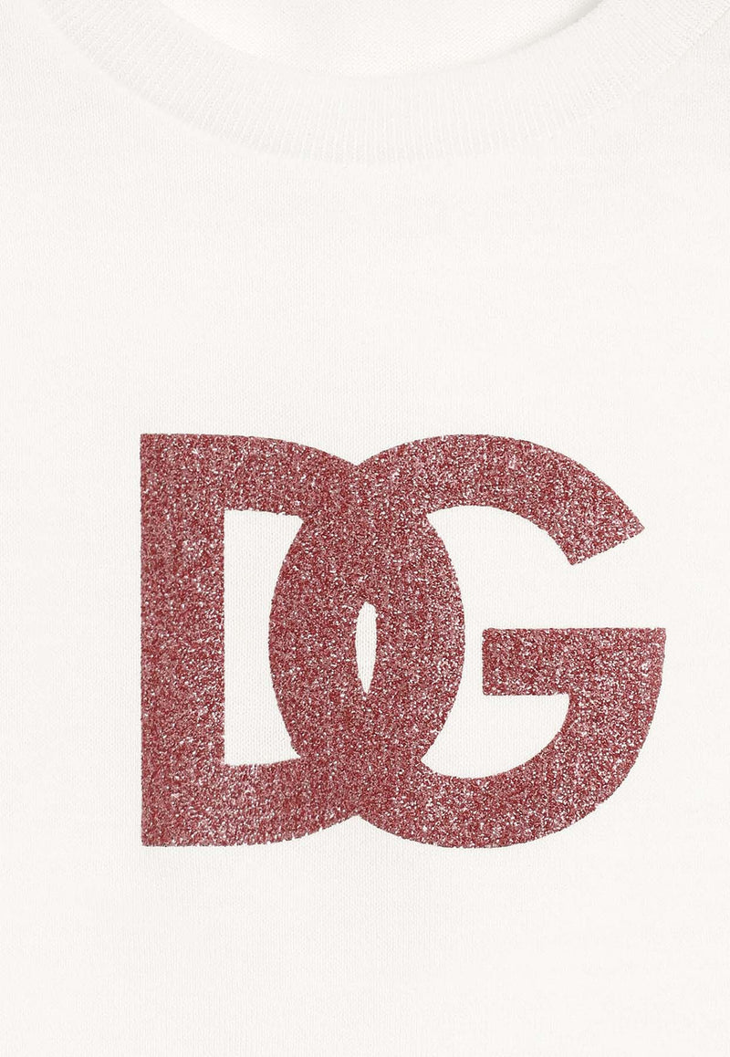 Dolce & Gabbana Kids Baby Girls DG Logo T-shirt White L2JTIT G7N9A W0111