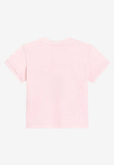Dolce & Gabbana Kids Baby Girls Leopard with Bow T-shirt Pink L2JTJT G7PNN F0662