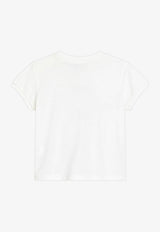 Dolce & Gabbana Kids Baby Girls Leopard Heart Patch T-shirt White L2JTJT G7PSI W0111