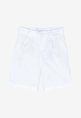 Dolce & Gabbana Kids Boys Logo-Plaque Drawstring Shorts L43Q25 G7M4D W0800