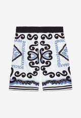 Dolce & Gabbana Kids Boys Marina-Print Drawstring Shorts L43Q28 G7L0J HC4XR