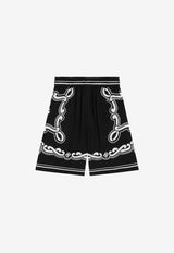 Dolce & Gabbana Kids Boys Bandanna Print Shorts Black L43Q48 FP8F7 HN9RA