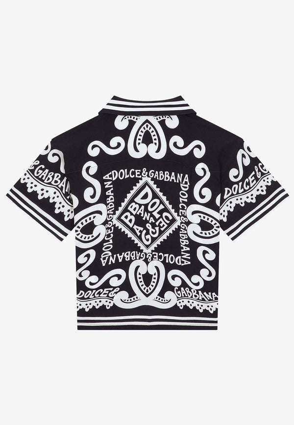 Dolce & Gabbana Kids Boys Marina-Printed Buttoned Shirt L43S81 G7L0K HB4XR