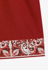 Dolce & Gabbana Kids Boys Majolica Print Bermuda Shorts Red L44Q20 G7P5E S9000