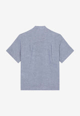 Dolce & Gabbana Kids Boys Logo-Embroidered Buttoned Shirt L44S02 FU4LG B0064