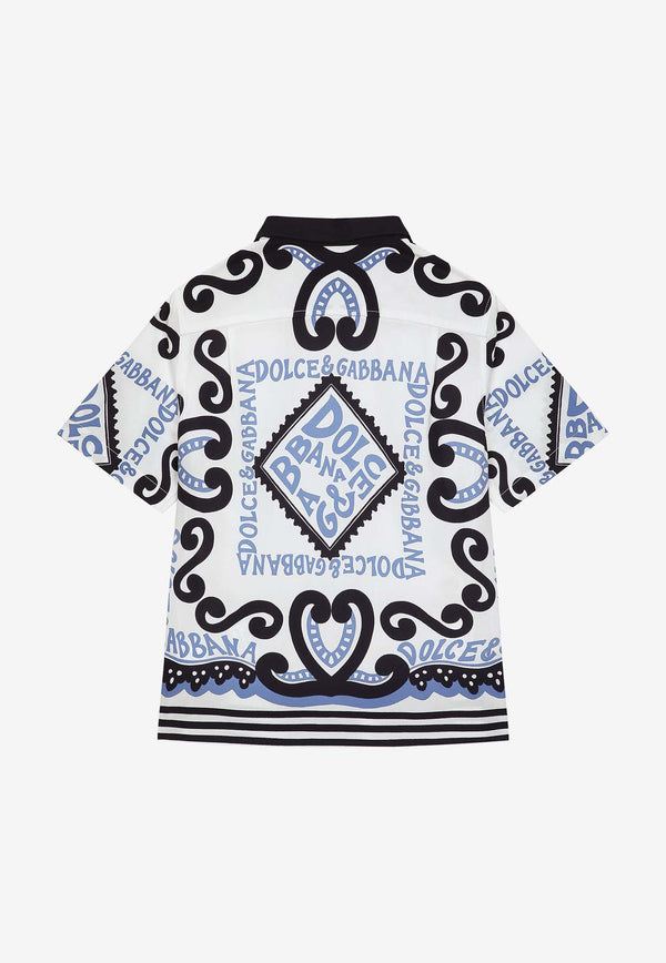 Dolce & Gabbana Kids Boys Marina-Printed Buttoned Shirt L44S08 G7L0J HC4XR