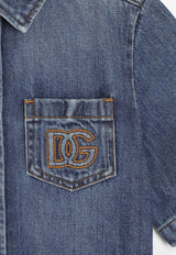 Dolce & Gabbana Kids Boys DG Logo Denim Shirt Denim L45S05 LDE06 S9000