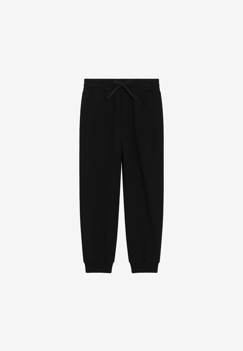 Dolce & Gabbana Kids Boys DG Logo Fleece Track Pants Black L4JPIG G7OSS N0000