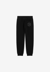 Dolce & Gabbana Kids Boys DG Logo Fleece Track Pants Black L4JPIG G7OSS N0000