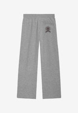 Dolce & Gabbana Kids Boys Logo Crest Track Pants Gray L4JPLI G7PUY S8290