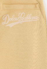 Dolce & Gabbana Kids Boys Drawstring Fleece Track Pants Yellow L4JPLM G7PWP A0003