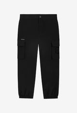 Dolce & Gabbana Kids Boys DG Logo Cargo Pants Black L4JPLN G7PVL N0000
