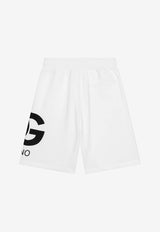 Dolce & Gabbana Kids Boys DG Logo Shorts L4JQR4 G7L4N W0800 White