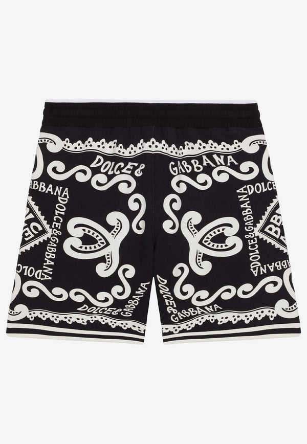 Dolce & Gabbana Kids Boys Marina-Printed Drawstring Shorts L4JQS4 G7LP1 HB4XR