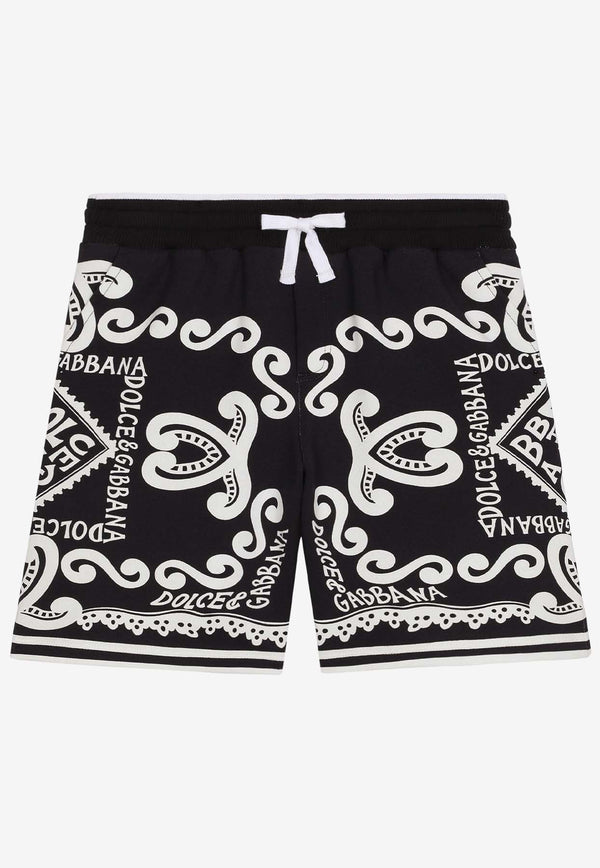 Dolce & Gabbana Kids Boys Marina-Printed Drawstring Shorts L4JQS4 G7LP1 HB4XR