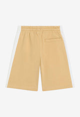 Dolce & Gabbana Kids Boys Drawstring Fleece Track Shorts Yellow L4JQXK G7PWP A0003