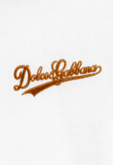 Dolce & Gabbana Kids Boys Logo Embroidered Piqué Polo T-shirt White L4JT8V G7PWS W0800