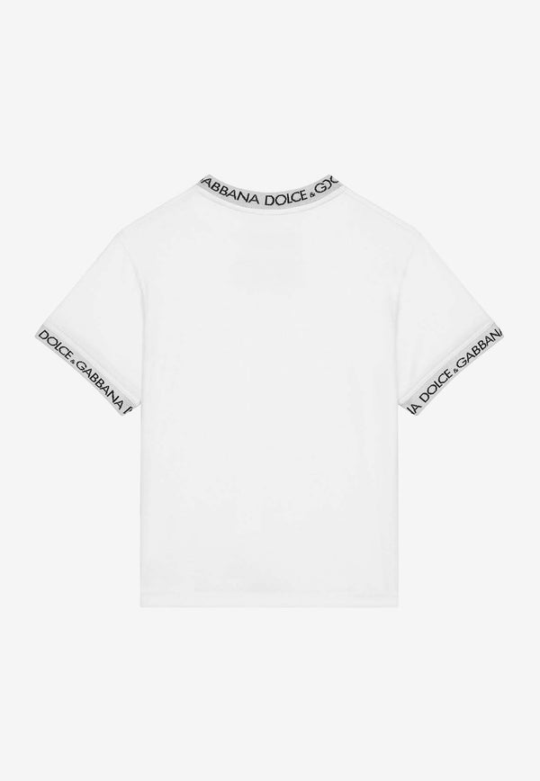 Dolce & Gabbana Kids Boys Logo Label T-shirt L4JTEO G7M4F W0800 White