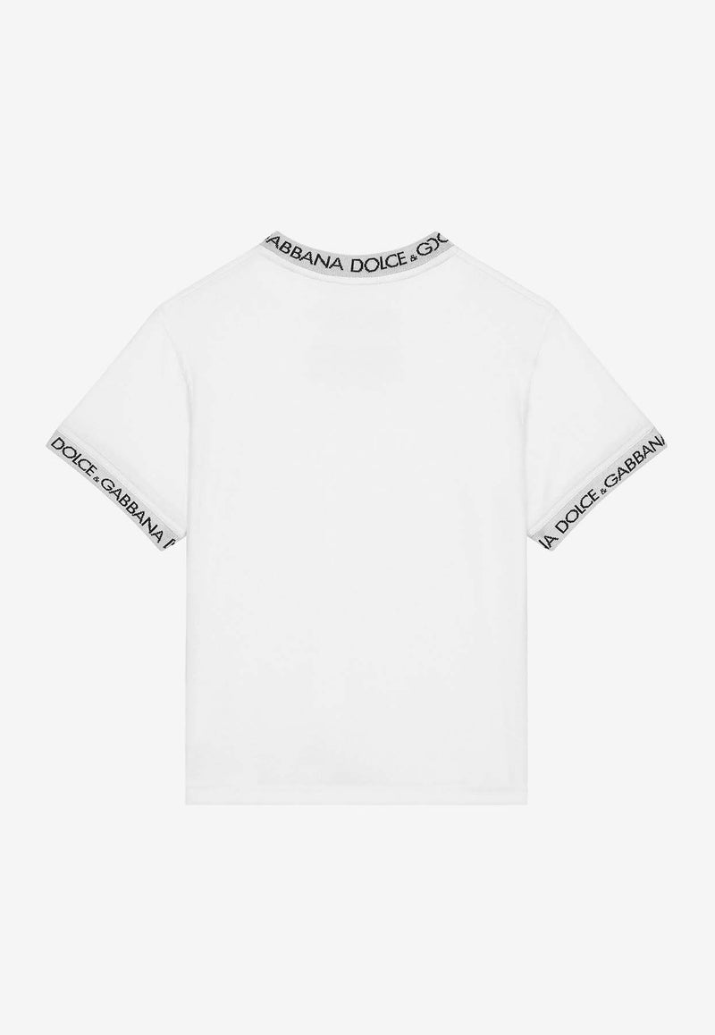 Dolce & Gabbana Kids Boys Logo Label T-shirt L4JTEO G7M4F W0800 White