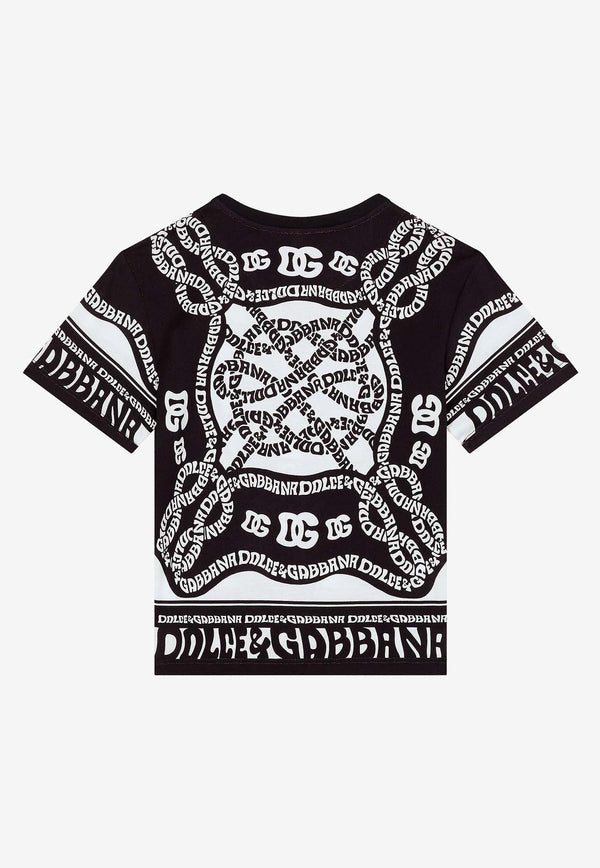 Dolce & Gabbana Kids Boys Marina Print Short-Sleeved T-shirt L4JTEY G7L0C HA4XS