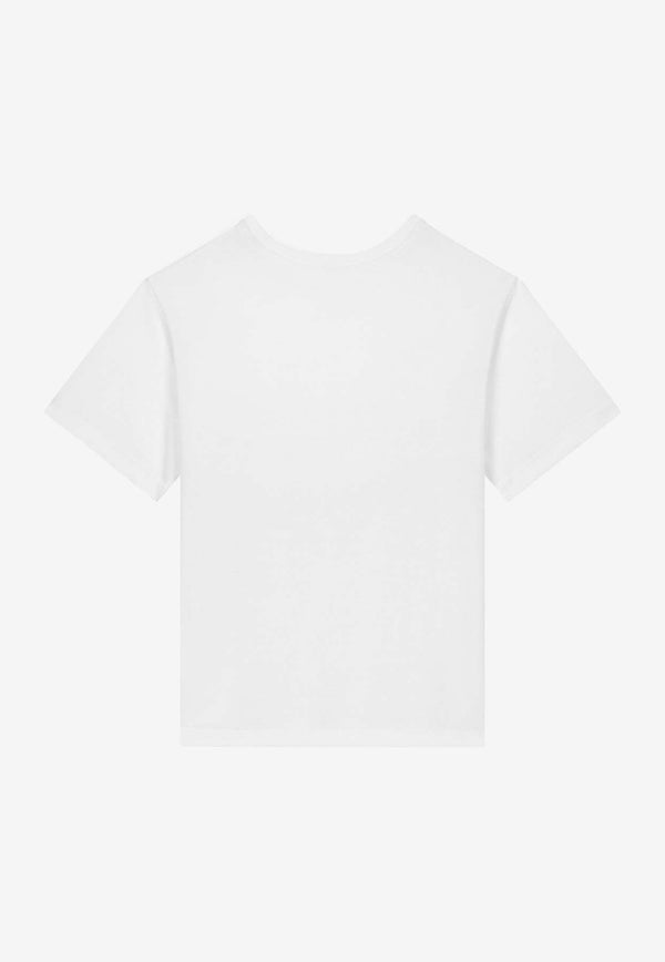 Dolce & Gabbana Kids Boys DG Logo Print T-shirt L4JTEY G7L4Q S9000 White