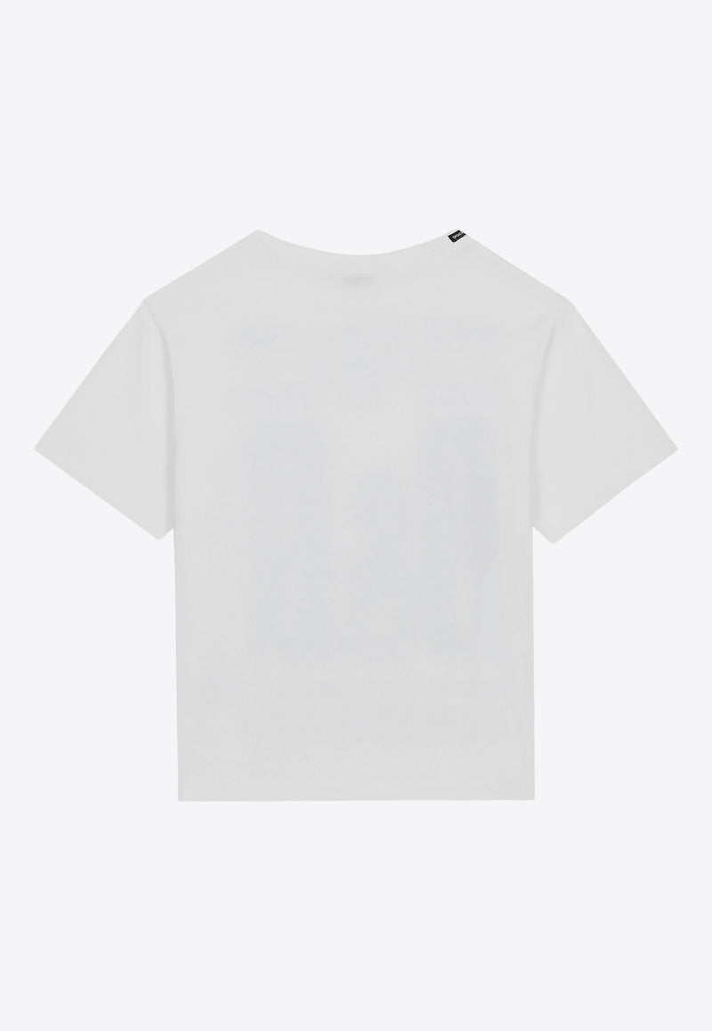 Dolce & Gabbana Kids Boys Logo Print T-shirt L4JTEY G7L6P W0800 White