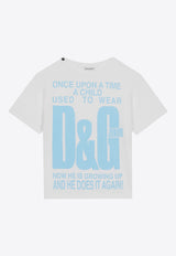 Dolce & Gabbana Kids Boys Logo Print T-shirt L4JTEY G7L6P W0800 White