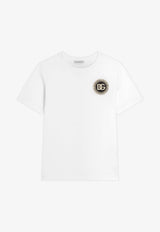 Dolce & Gabbana Kids Boys DG Patch Jersey T-shirt White L4JTHU G7P1P W0800